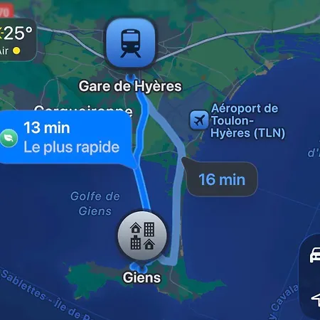 Апартаменты Elegant Avec Vue Sur Les Iles Йер